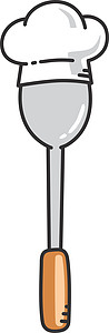 勺子厨具厨师帽餐厅主题日志背景图片