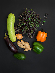 微绿芽沙拉萝卜叶子餐厅养分蔬菜自然生态农业草本植物图片
