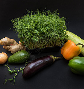 微绿芽洋葱养分农业生物园艺沙拉营养厨房叶子蔬菜图片