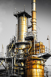 炼油厂汽油燃料生产工厂烟囱溶剂石油劳动化学品工业图片