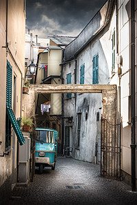 典型的利古里安路景建筑学旅行村庄国家小街旅游房屋概念历史胡同背景图片