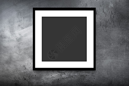 黑色现代框架横幅灰色艺术海报博物馆空白概念画廊场景背景图片