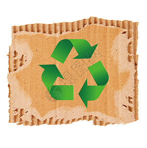 用于白背景循环的纸板活力回收材料垃圾桶生态垃圾概念背景图片