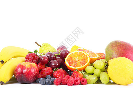 白色背景上的水果生物厨房橙子团体营养柠檬拼贴画美食农业食物图片