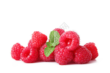 白背景的 raspband 树莓美食水果厨房食物农业营养生物覆盆子饮食图片