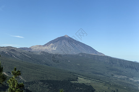 加那利群岛特内里费的提亚德山旅游公园晴天顶峰风景旅行地标天空蓝色远足图片