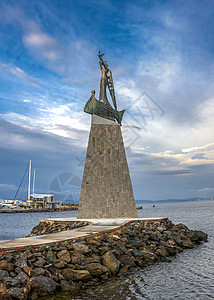 保加利亚Nessebar圣尼古拉斯纪念碑历史博物馆沙滩天空海岸线纪念碑假期旅行码头旅游图片