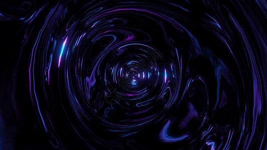 抽象发光时间飞逝股票图形 3d 插图背景墙纸运动艺术辉光圆形蓝色紫色黑色渲染隧道图片