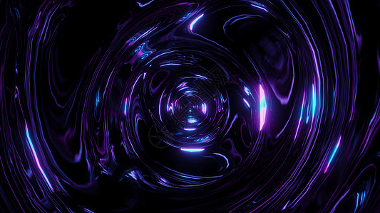 抽象发光时间飞逝股票图形 3d 插图背景墙纸运动蓝色渲染黑色紫色艺术隧道圆形辉光背景图片
