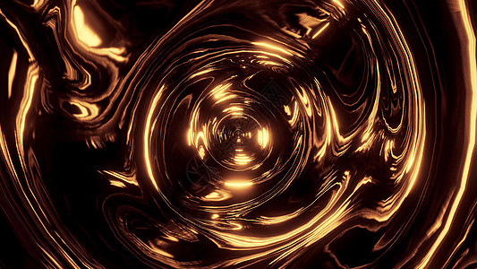 抽象发光时间飞逝股票图形 3d 插图背景墙纸黑色艺术渲染圆形金子辉光隧道运动图片