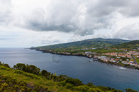 亚速尔群岛海洋群岛绿色海岸假期风景天空海岸线岩石蓝色图片