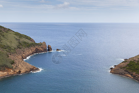 葡萄牙海岸蓝色旅游海滩旅行绿色风景假期火山海洋图片