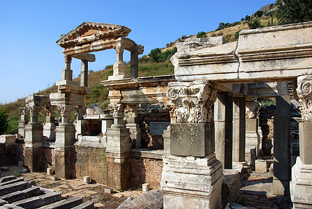 古代城市埃菲苏斯 当代火鸡的西面体育馆古董地标旅行剧院考古学建筑历史阁楼博物馆图片