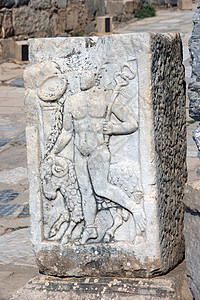 古代城市埃菲苏斯 当代火鸡的西面建筑剧院体育馆考古学博物馆石头遗产雕塑历史性旅行图片