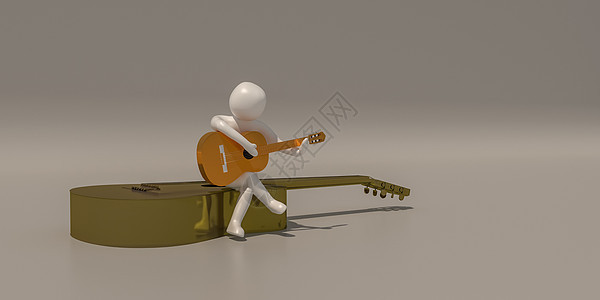 灰色背景上的职业符号 3d 插画组3吉他音乐男人音乐会插图平衡行动摄影岩石乐器图片