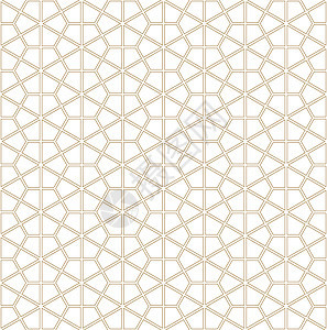 基于日本饰品 Kumik 的无缝模式激光六边形装饰品纺织品包装传统屏幕星星网格墙纸背景图片