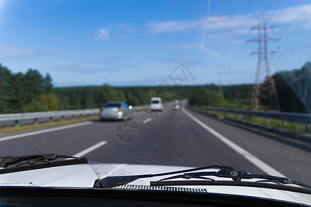 高地客舱乘客的观光景象Highwa运输沥青汽车旅行车辆运动控制板控制天空安全图片