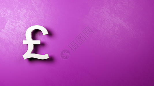 英镑英国货币符号反对 Wal背景图片