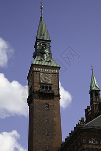 丹麦哥本哈根市政厅时钟塔图片