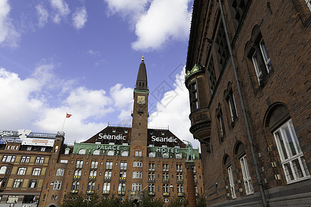丹麦哥本哈根旅馆酒店中心地标首都历史性城市市政建筑学正方形游客图片