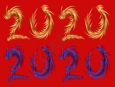 用于庆祝设计的 2020 年圣诞贺卡  2020 年新年快乐 圣诞快乐 新年快乐象征庆典卡片针叶季节收藏火花墙纸云杉植物群松树图片