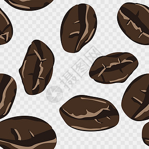 抽象风格的咖啡豆无缝模式 矢量手绘插图 烤豆特写 任何目的的咖啡无缝设计墙纸包装美食豆子绘画饮料餐厅香气店铺早餐图片