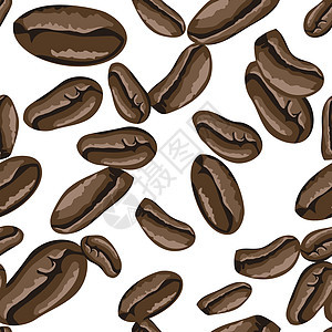 阿拉伯风格的咖啡豆无缝图案 手绘咖啡豆矢量 矢量手绘插画 无缝模式饮料早餐香气豆子包装店铺插图墙纸农业活力图片