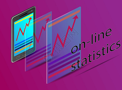 手机 数字业务分析 信息图表元素  3d 等距插图 用于概念设计的 3d 移动电话图片
