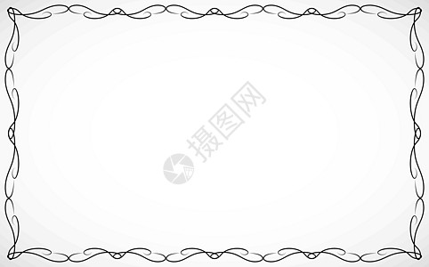 在矢量图 eps 1 中绘制的设计框架水平黑色长方形插图卡片边界艺术横幅边框白色图片