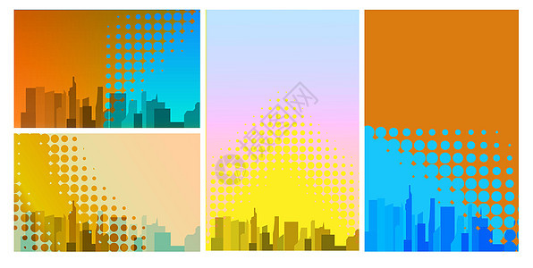 具有城市背景的商业概念模板建筑学房子作品插图首都天空网络卡通片横幅蓝色图片