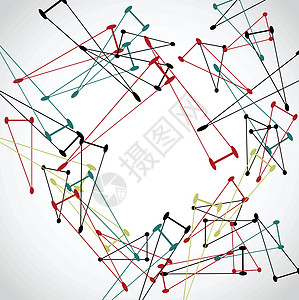 抽象线条矢量背景互联网墙纸数字化时尚建造风格三角形数据电路艺术图片