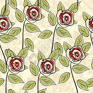 无缝玫瑰花纹礼品风格装饰品植物群艺术卡片花卉墙纸装饰植物背景图片
