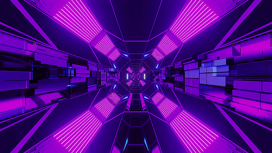 具有3d技术纹理的无穷无尽的创造性未来远期科学西菲隧道通道 插图3d小说机库科幻计算机图形走廊艺术艺术品设计灯光图片