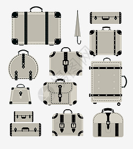 交通干线旅行白色行李商业巡航案件假期乘客游客树干图片