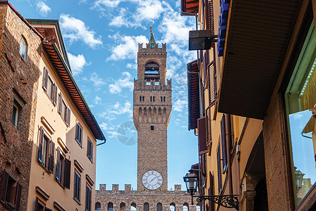 意大利佛罗伦萨市政厅是罗姆人聚众堡垒宫的宫殿城堡建筑博物馆文化艺术雕塑蓝色纪念碑旅游图片