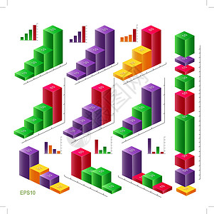 一组图表信息数据插图文档生长商业横幅统计经济学收藏背景图片