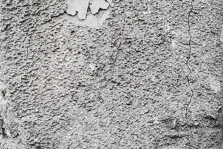 用灰色水泥纹理盖的破裂的混凝土灰色墙壁作为背景可以在设计中使用 有裂缝和孔洞的脏混凝土质地材料石头古董建造岩石建筑风化石膏地面乡图片