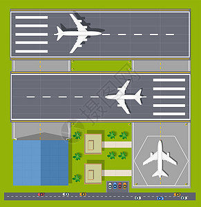 飞机俯视角度旅游旅行公共汽车看法运输插图机场飞机场建筑学建筑图片