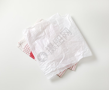 白屠宰纸和毛巾高架涂层羊皮纸床单厨房巾擦干食物包装白色折叠图片