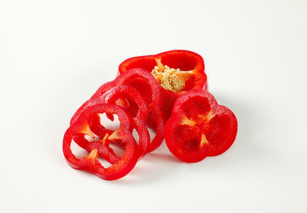 切红铃胡椒红色健康辣椒食物蔬菜胡椒图片