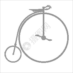 Penny 远方半通绘画轮子运输框架历史性车辆自行车车轮车把艺术品图片