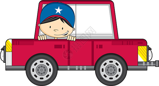 卡通红 Ca 的司机背景图片