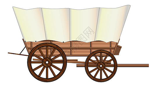 覆盖的瓦贡轮绘画木头圆形中心卡车辐条轮缘艺术品车皮插图图片