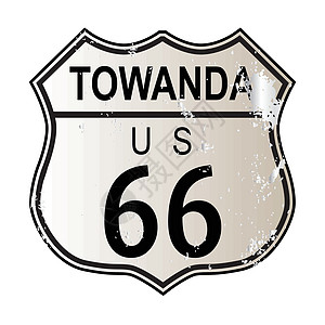 Towanda 66号公路路线白色交通插图绘画街道黑色城市图片