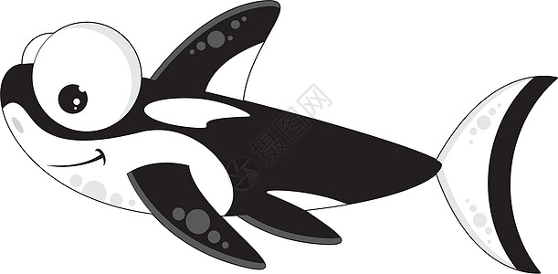 卡通逆戟鲸鲸鱼动物海洋生物海上生活图片
