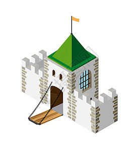 要塞保护卫士安全插图建筑堡垒构造石头窗户国王建造王国背景图片