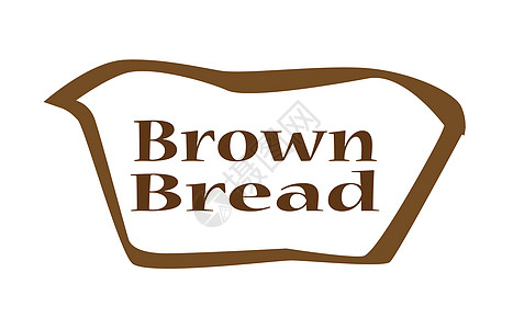 布朗面包条大纲形状酵母小屋拼写棕色粮仓苏打艺术播种绘画杂粮图片