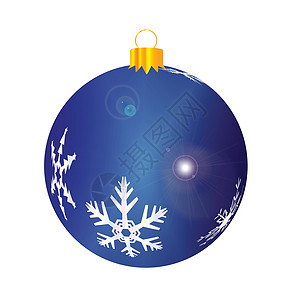 蓝横标语装饰玻璃玩具季节性雪花蓝色光泽度装饰品插图薄片绘画图片