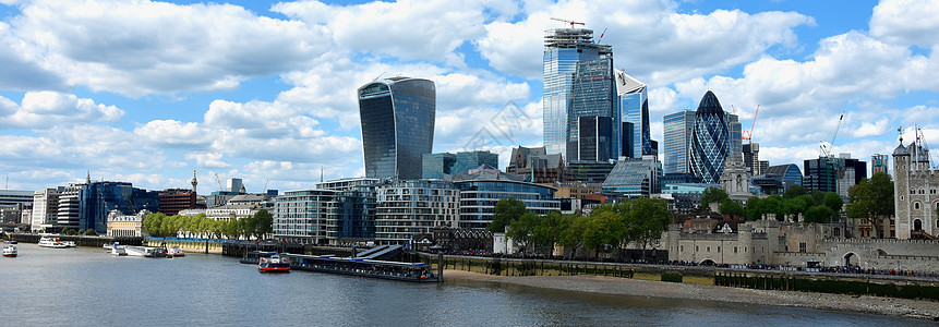 英国泰晤士河上空的伦敦市天桥商业建筑学对讲机天空旅行游客首都码头黄瓜天际图片