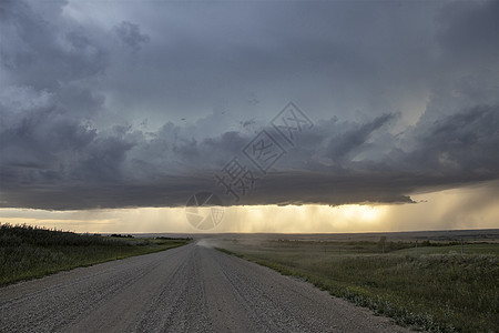 加拿大帕蕊雷风暴云极端农村气候天气平原雷雨危险天空戏剧性图片